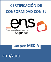 Certificate of Conformity with the ENS (National Security Framework)