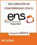 Declaración de conformidad con el ENS (Esquema Nacional de Seguridad)