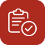 red quality assurance icon