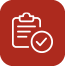 red quality assurance icon