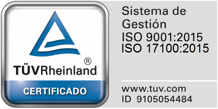 Certificações ISO17100:2015 e ISO9001:2015