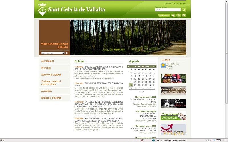 Projeto de site Sant Cebrià de Vallalta