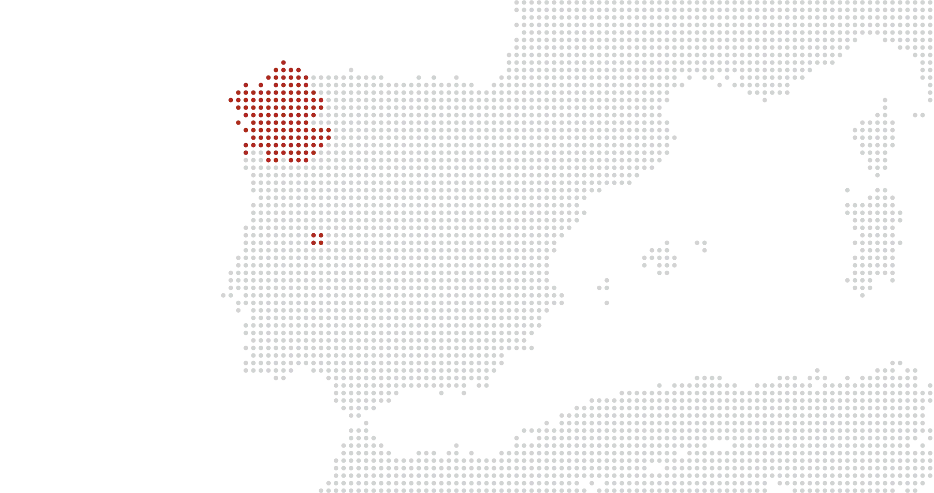 Map where Galician is spoken