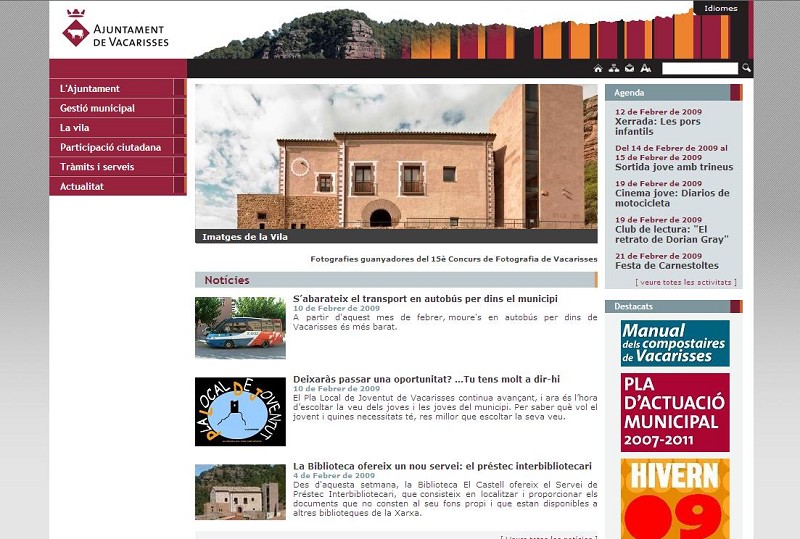 Proyecto web Ajuntament de Vacarisses